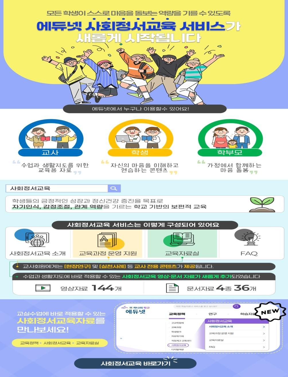 교육부, 새 학기 앞두고 사회정서교육 전면 확산…학교 일상 속 ‘마음건강 수업’ 강화