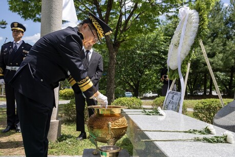 “167위 이름 새긴 충혼탑 앞에서”…교정본부, 6·25 전사 교도관 추모
