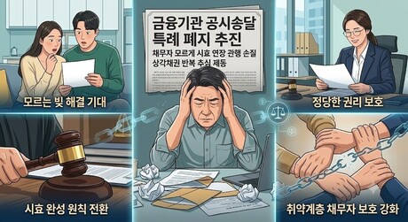 '모르는 빚' 소멸시효 연장 막는다…금융기관 공시송달 특례 폐지 추진