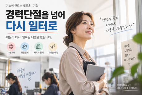 경력단절 여성 재취업 지원, 산업현장 연계 직업교육 중요성 커져